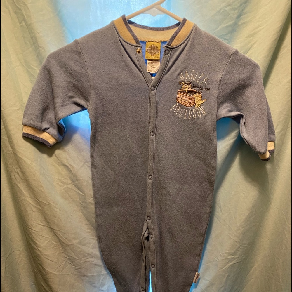 Vintage boy Harley-Davidson baby sleeper 6-9 month